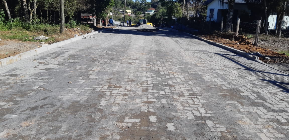 Rua São Jorge é outra via que será concluída hoje (27) (foto: divulgação prefeitura de São Marcos)